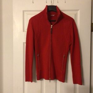 Prada Red jacket size 42 fits more small/med has a small snag see pic